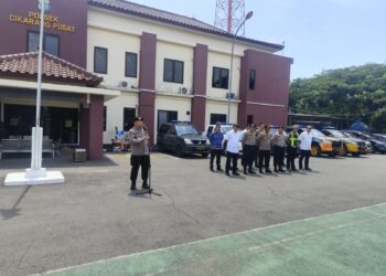 Polres Metro Bekasi Gelar Apel Pengamanan Sidang Putusan Perkara H. Rahmat Gunasin di PN Cikarang”