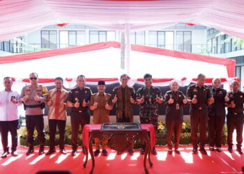 Wakapolres Metro Bekasi Menghadiri Peresmian Mess Griya Adhyaksa Kejari Bekasi di Cikarang Pusat