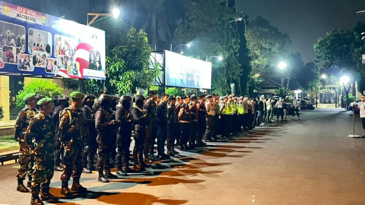Brimob Batalyon D Pelopor Gelar Patroli Gabungan untuk Jaga Kondusifitas Wilayah Kabupaten Bekasi