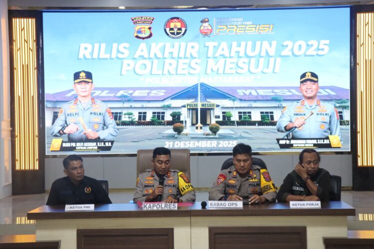 Rilis Akhir Tahun Polres Mesuji: Penangkapan Tersangka Naik 151%, Komitmen Jaga Kamtibmas Terus Menguat