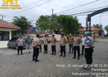 Polsek Panongan Gelar Apel Pagi, Tekankan Kesiapsiagaan Personel Hadapi Cuaca Ekstrem