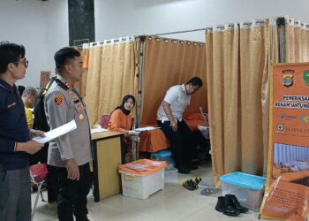 Kapolres Mesuji Pimpin Pengecekan Kesehatan Berkala Personel Bersama Biddokes Polda Lampung