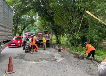 Tekan Angka Kecelakaan, Satlantas Polres OKI Bersama Polda Sumsel & BPJN Sisir Jalan Rusak di Jalinsum