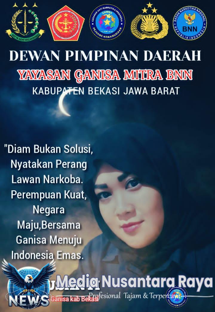 Sri Susanti Bendahara DPD Ganisa Kabupaten Bekasi ,Perang Lawan Narkoba – Perempuan Kuat, Negara Maju Bersama Ganisa Menuju Indonesia Emas.