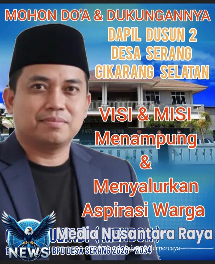 Oma Mulyadi biasa dipanggil Mendon, Pemuda Cerdas dan Peduli Masyarakat, Siap Jadi BPD Desa Serang