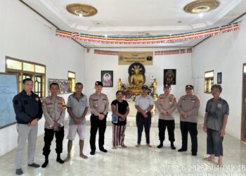 Polres Mesuji Terjunkan Personel Kompi Siaga, Pastikan Perayaan Imlek di Vihara Dharma Tunggal Aman
