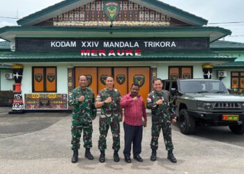 Pangdam XXIV/Mandala Trikora Terima Audiensi Staf Khusus Menteri Pertahanan RI