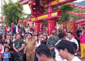 Perkokoh Nilai Toleransi, Dandim 1310/Bitung dan Forkopimda Bitung Hadiri Prosesi Keagamaan Goan Siao/Cap Go Meh 2577 Kongzili Tahun 2026