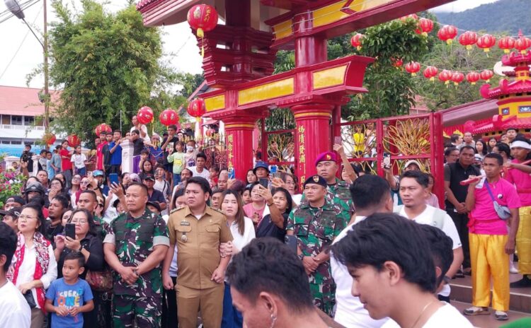 Perkokoh Nilai Toleransi, Dandim 1310/Bitung dan Forkopimda Bitung Hadiri Prosesi Keagamaan Goan Siao/Cap Go Meh 2577 Kongzili Tahun 2026