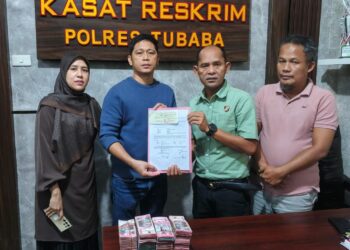 Sat Reskrim Polres Tulang Bawang Barat Kembalikan uang 300 juta Kepada Korban dari Hasil kejahatan