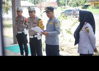 Jelang Hari Raya Idul Fitri, Polres Lampung Tengah Bersama Dishub Imbau Kendaraan Sumbu Tiga Patuhi Jam Operasional
