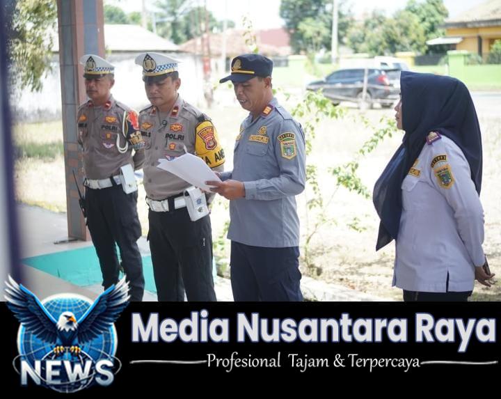 Jelang Hari Raya Idul Fitri, Polres Lampung Tengah Bersama Dishub Imbau Kendaraan Sumbu Tiga Patuhi Jam Operasional