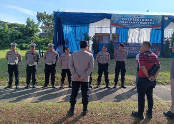 Pastikan Keamanan Ibadah, Polsek Cikarang Selatan Gelar Apel Pengamanan Khusus Paskah