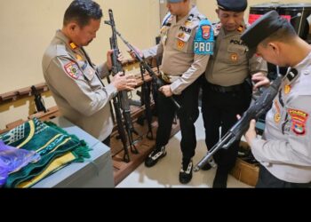 Cegah Penyalahgunaan Senpii Sipropam Tulang Bawang Barat Cek dan Riksa Langsung Senpi Dinas Inventaris dan Gudang Logistik