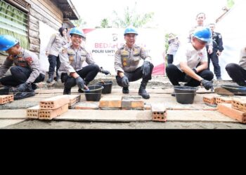Sambut Hari Bhayangkara, Polda Sumsel Perkuat Kesejahteraan Lewat Bedah Rumah
