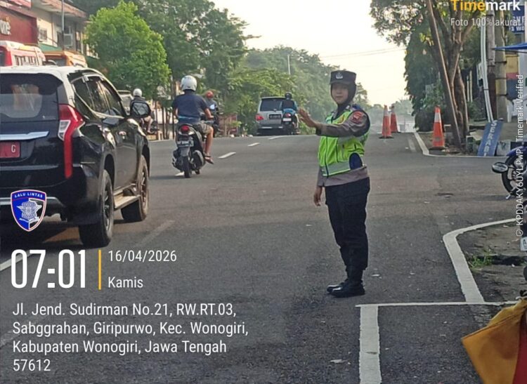 Satlantas Polres Wonogiri Gelar “Strong Point” Pagi, Atur Lalu Lintas di Sejumlah Titik Rawan