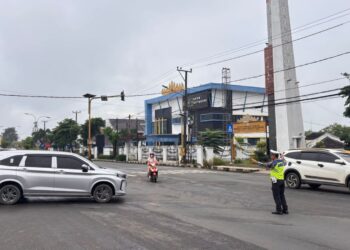 Wujud Pelayanan Prima, Satlantas Polres Lampung Utara Laksanakan Pam Rawan Pagi