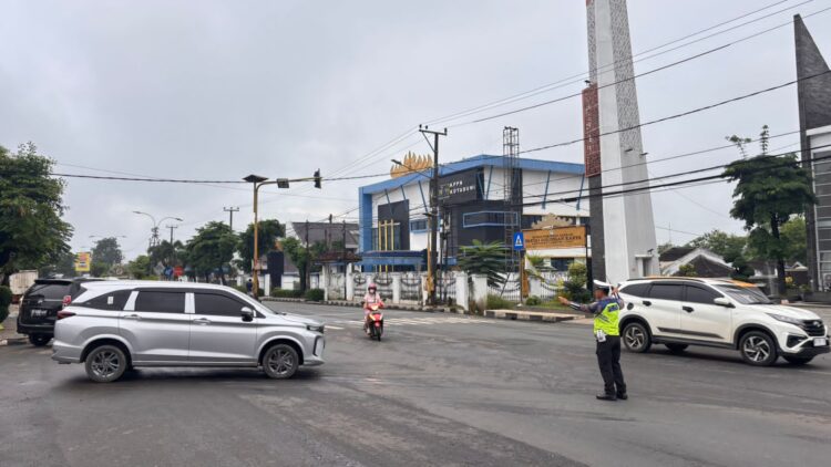 Wujud Pelayanan Prima, Satlantas Polres Lampung Utara Laksanakan Pam Rawan Pagi