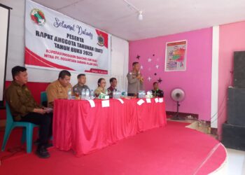 Kapolsek Menyuke Hadiri Rapat Anggota Tahunan Di Desa Songga