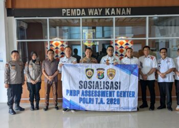 Kabag Binkar Biro SDM Polda Lampung Sosialisasi PNBP Assessment Center Polri di Pemda Way Kanan