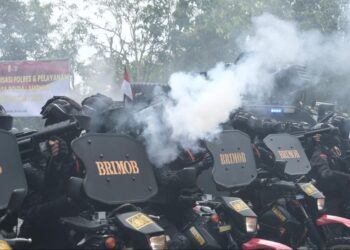 Polda Lampung Gelar Simulasi Rayonisasi Polres dan Penanganan Unjuk Rasa dalam Rangka Antisipasi May Day 2026