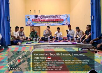 Perkuat Sabuk Kamtibmas, Kapolsek Seputih Banyak Terus Gencarkan PMK di Tengah Warga