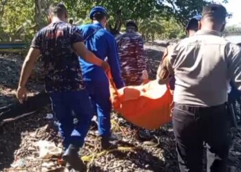 Polres Tanggamus Evakuasi Mayat Pria Tanpa Identitas di Pantai Kota Agung Timur