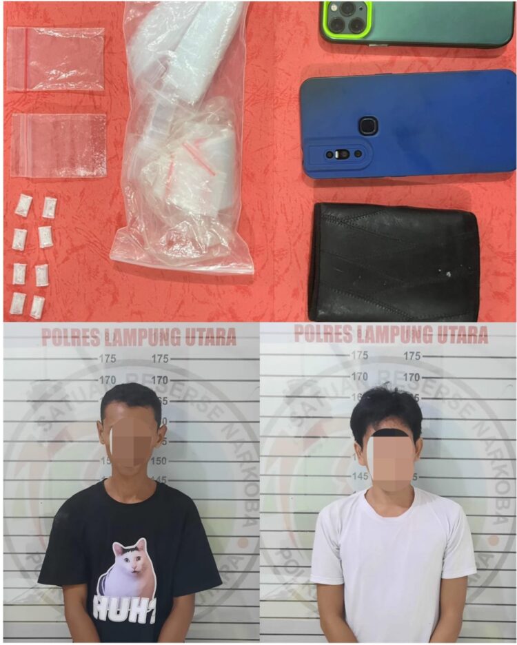 Kembali Sat Narkoba Polres Lampung Utara Ungkap Kasus Narkotika, Dua Pelaku Diamankan