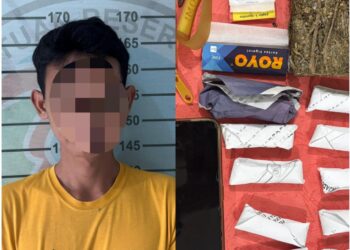 Jadi Pengedar Narkotika, Seorang Pria Diamankan Sat Narkoba Polres Lampung Utara