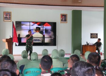 Tingkatkan Kesadaran Hukum, Kodim 0402/OKI-OI Gelar Penyuluhan bagi Prajurit dan Persit