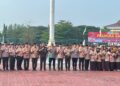 Kapolsek Cikarang Pusat Hadiri Pelantikan dan Penyematan Tanda Penghargaan Pramuka Garuda