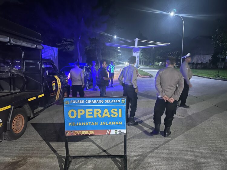 Patroli Biru dan Ops Kejahatan Jalanan, Polsek Cikarang Selatan Antisipasi Gangguan Kamtibmas