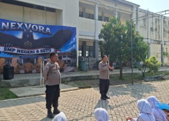 Police Go To School, Polsek Setu Beri Pembinaan kepada Siswa SMPN 6 Setu Cegah Tawuran dan Kenakalan Remaja