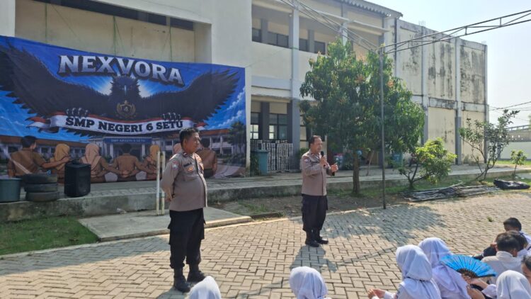 Police Go To School, Polsek Setu Beri Pembinaan kepada Siswa SMPN 6 Setu Cegah Tawuran dan Kenakalan Remaja