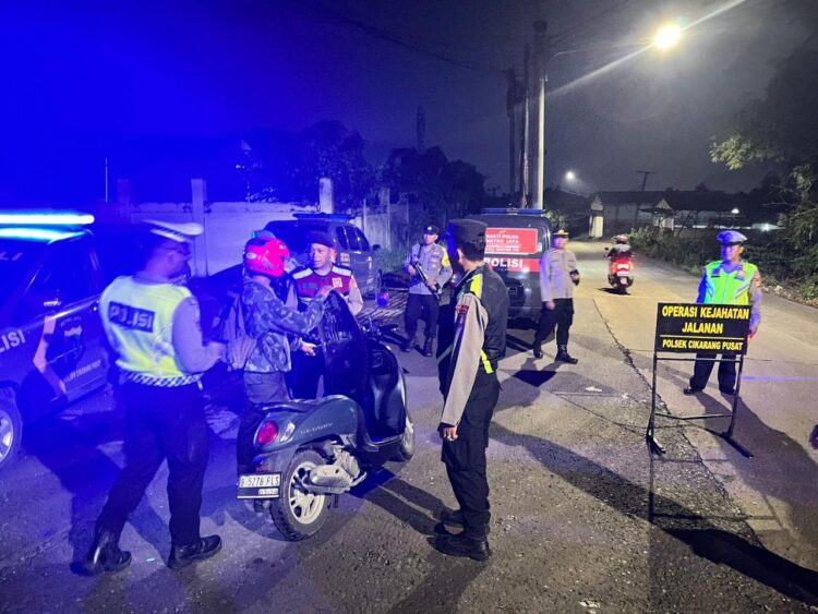 Polsek Cikarang Pusat Gelar Operasi Kejahatan Jalanan, Situasi Kamtibmas Terpantau Aman dan Kondusif