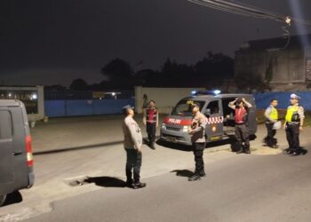 Patroli Biru dan OKJ Polsek Muaragembong, Wujudkan Situasi Kamtibmas Aman Kondusif