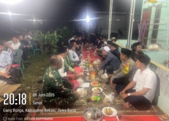 Patroli Dialogis Polsek Setu Hadiri Yasin Tahlil Warga Burangkeng, Sampaikan Pesan Kamtibmas