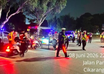 Tim Patroli Perintis Presisi Polres Metro Bekasi Gelar Patroli Skala Besar, Sisir Empat Wilayah Cikarang