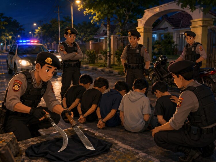 Polsek Kedungwaringin Gagalkan Dugaan Aksi Tawuran Bersenjata Tajam, Enam Remaja Diamankan