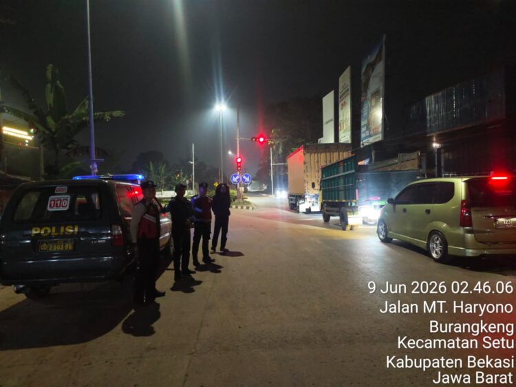Patroli Biru OKJ Polsek Setu Perkuat Kamtibmas, Antisipasi 3C, Tawuran, dan Begal