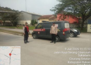 Polsek Serang Baru Gelar Patroli Preventif, Sampaikan Imbauan Kamtibmas di Kawasan Industri Delta Silikon 8