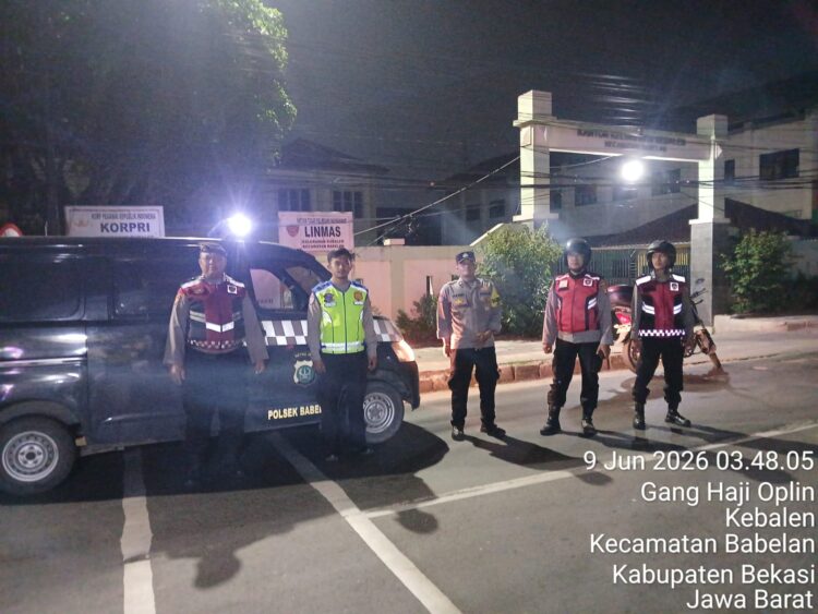 Patroli Biru Polsek Babelan Perkuat Harkamtibmas, Antisipasi 3C dan Kejahatan Lainnya