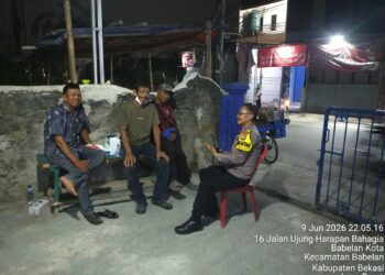 Jaga Bekasi Jaga Jakarta On The Spot, Bhabinkamtibmas Babelan Kota Ajak Warga Aktifkan Pos Ronda