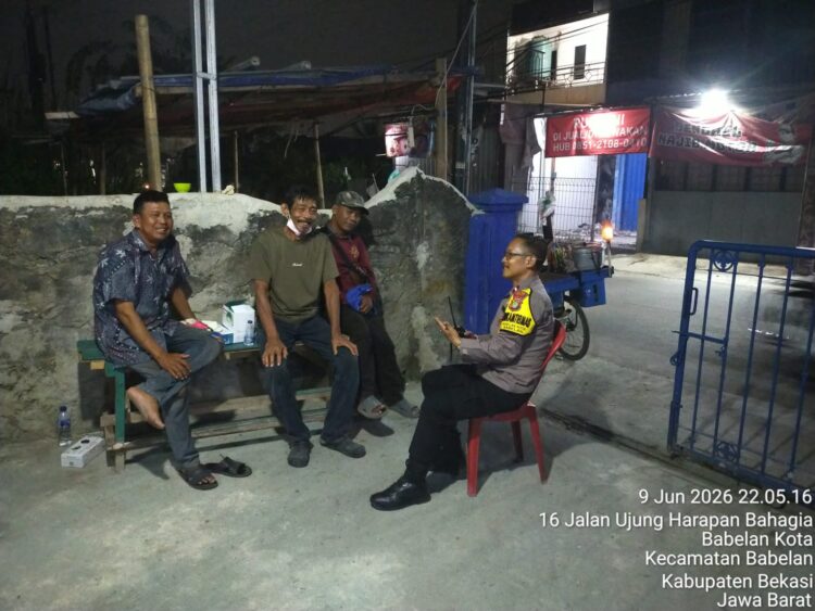Jaga Bekasi Jaga Jakarta On The Spot, Bhabinkamtibmas Babelan Kota Ajak Warga Aktifkan Pos Ronda