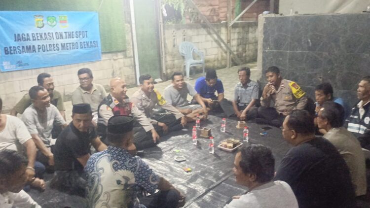 Jaga Bekasi On The Spot di Tambelang, Polsek Ajak Warga Aktifkan Satkamling dan Jaga Kamtibmas