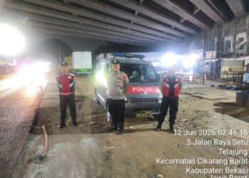Menjaga Setu Tetap Tenang, Patroli Biru Polsek Hadir di Jalur Warga dan Sentra Ekonomi