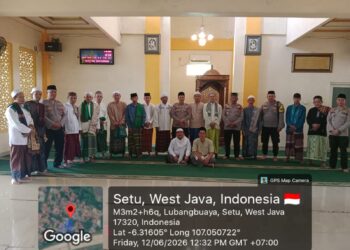 Safari Jumat Jaga Bekasi On The Spot di Lubang Buaya, Polsek Setu Ajak Warga Aktifkan Ronda Malam