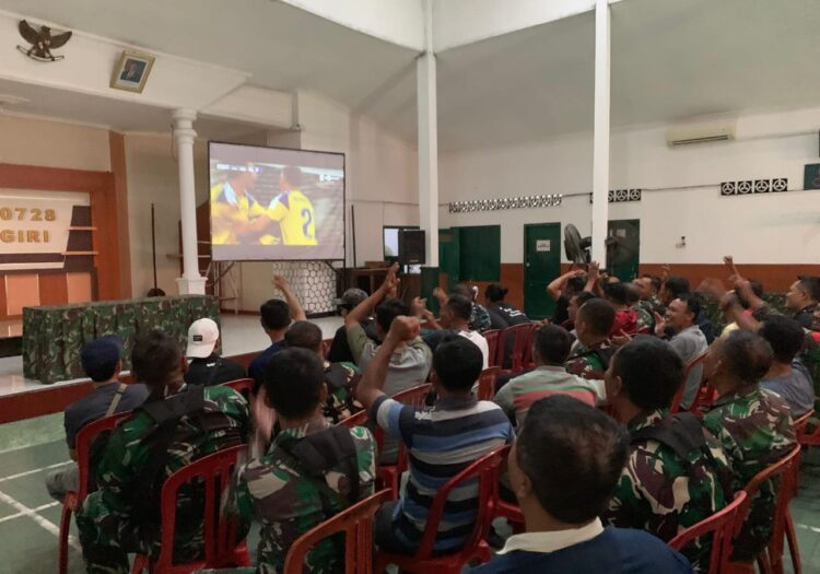 Aula Makodim Wonogiri Sorak Sorai Selimuti Nobar Kebangsaan Piala Dunia 2026