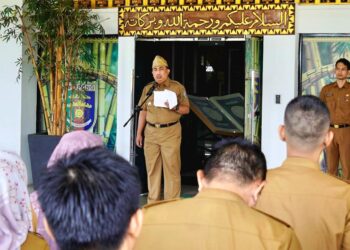 Sekda Pringsewu Andi Purwanto Pimpin Apel , Pajak Kendaraan ASN Setda Dicek Bapenda