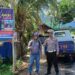 Personel Polsek Mempawah Hulu Pasang Spanduk Himbauan Stop Balapan Liar di Jalan Umum